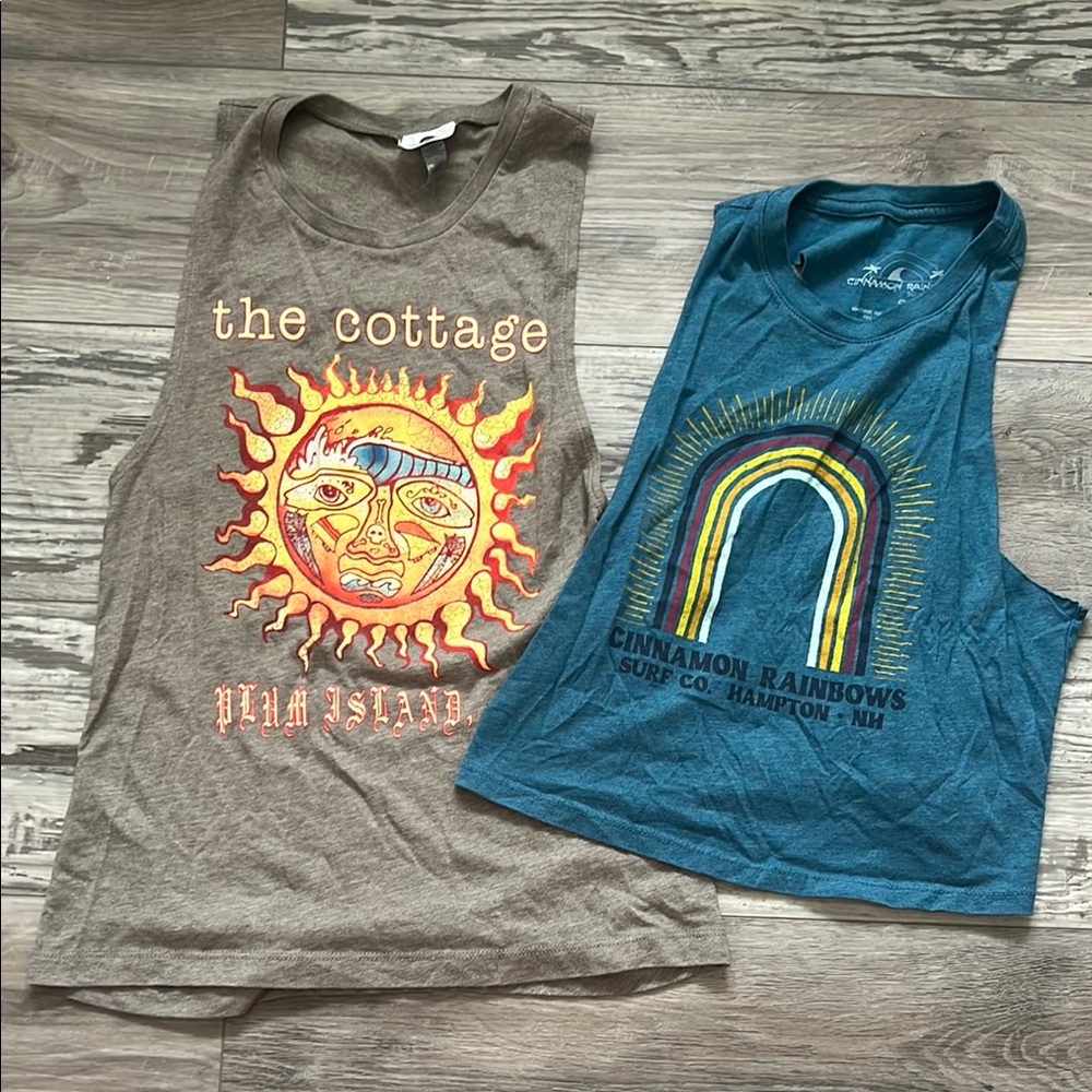 Super cute New England based surf shop tanks